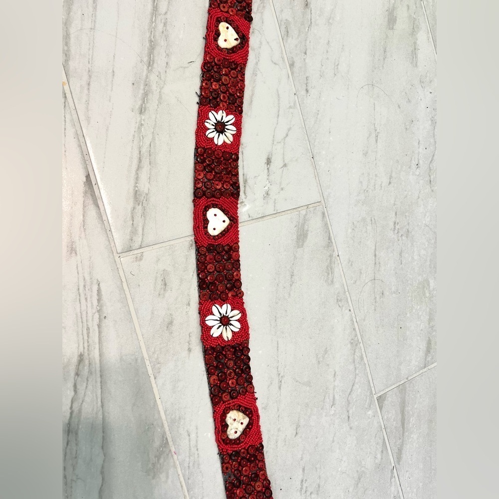 VTG Handmade African Kuba Cowrie Shell & Beaded Belt
Artisan Tribal Boho Waist - Picture 6 of 11